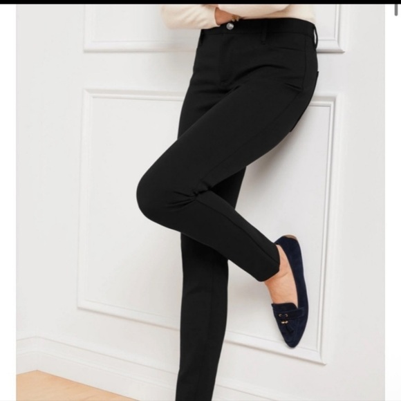 Talbots Pants - TALBOTS Stretch Velveteen straight pants in Classic Black Size 4–FALL STAPLE!!!